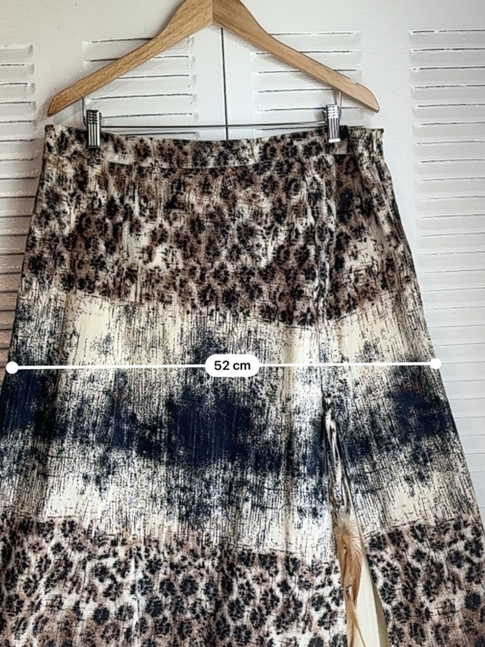 SPANNER Boho Luxe Leopard Midi Skirt | Western Chic Statement | Size 16 - Picture 6 of 8